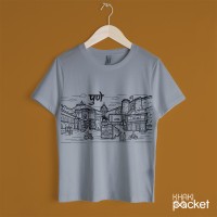 Pune Line Art T-Shirt Grey
